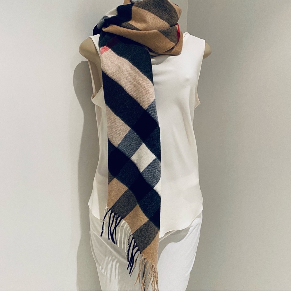 Burberry Half Mega Cashmere Bandana Scarf - Picture 5 of 9